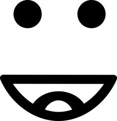 Happy Smiling Emoticon Square Face Sticker Svg Vector, Free Vectors File